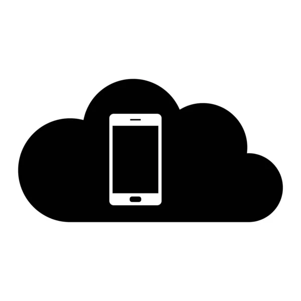 Smartphone and cloud — Stock Vector