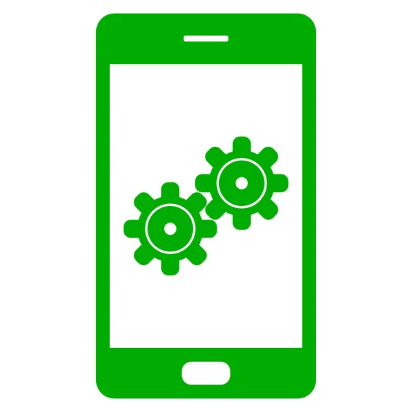 Gears and smartphone — Stock Vector