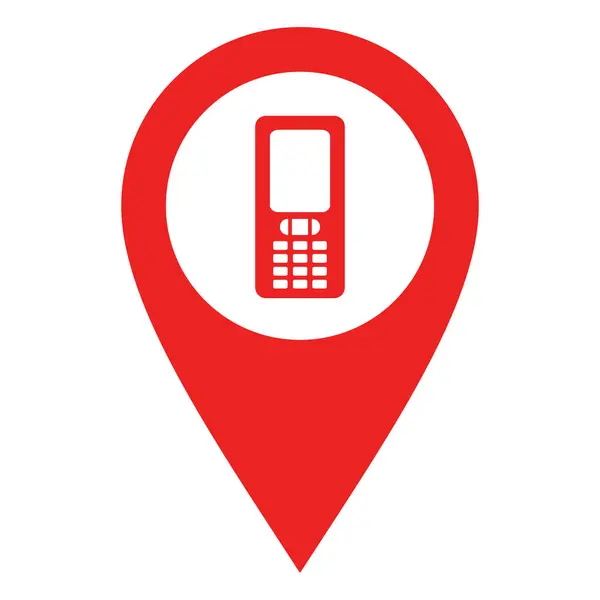 Telefon komórkowy i numer PIN lokalizacji — Wektor stockowy