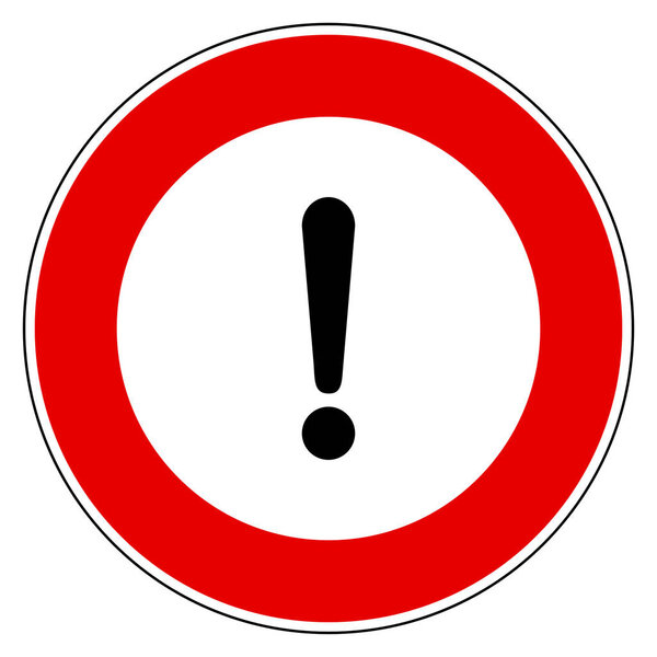 Восклицательный знак и знак запрета
