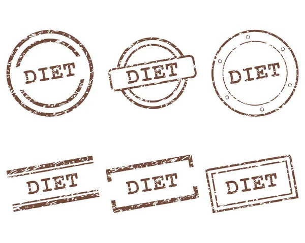 Timbres diététiques — Image vectorielle