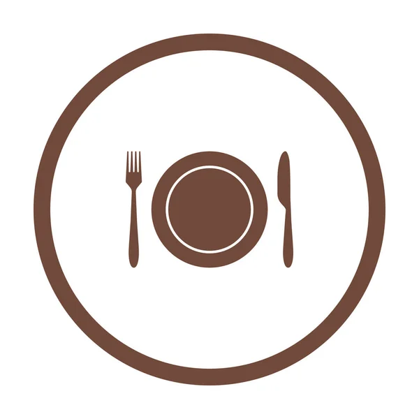 餐具和圆 — 图库矢量图片