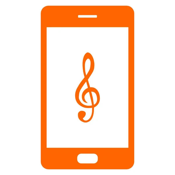 Clef pour violon et smartphone — Image vectorielle