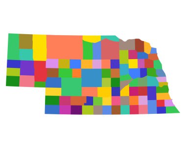 Nebraska doğru harita