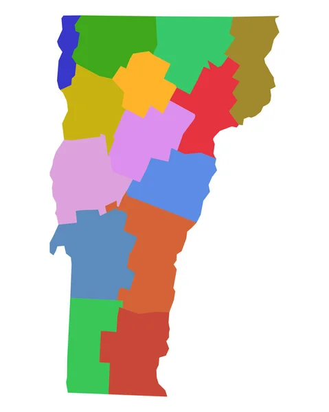 Carte précise de Vermont — Image vectorielle