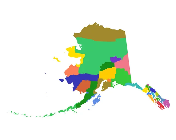 Nauwkeurige kaart van Alaska — Stockvector