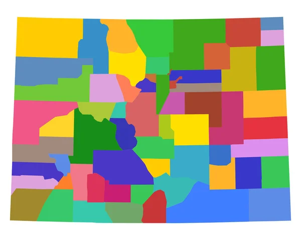 Carte précise de Colorado — Image vectorielle