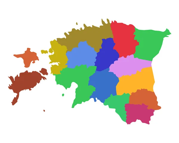 Nauwkeurige kaart van Estland — Stockvector