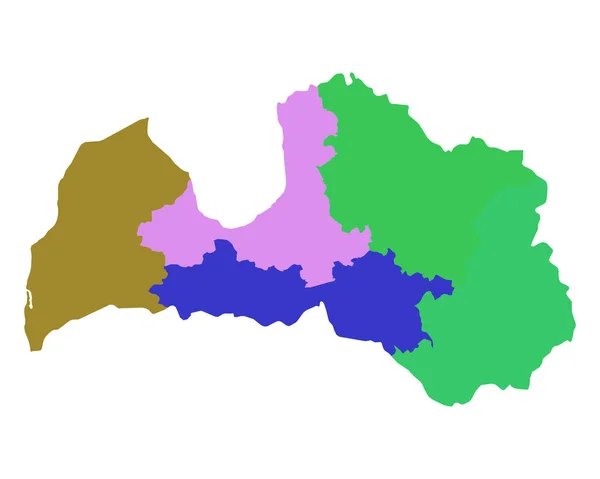 Carte précise de La Lettonie — Image vectorielle