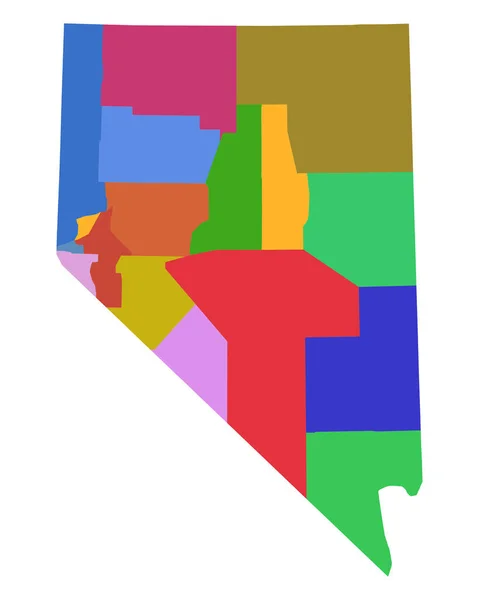 Korrekt karta över Nevada — Stock vektor