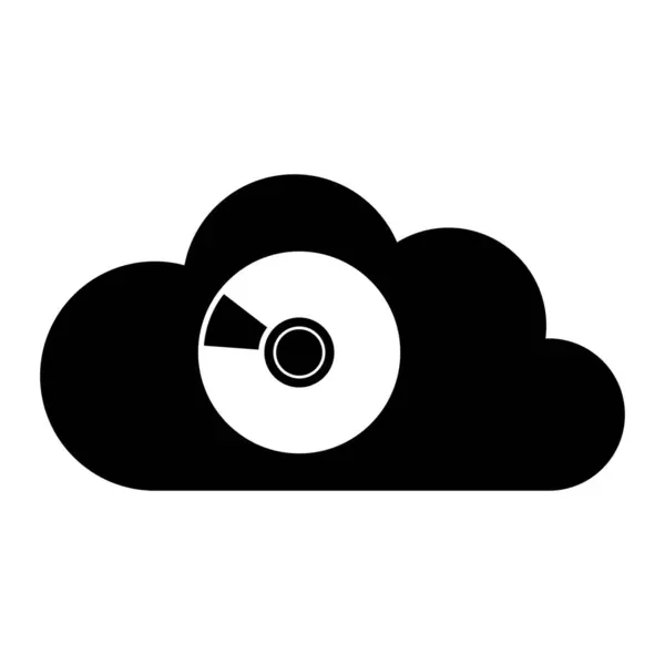 Disc and cloud — Stock Vector