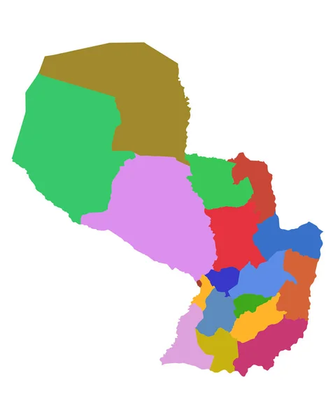 Karte von Paraguay — Stockvektor