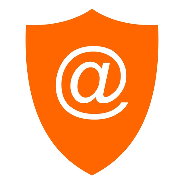E-mail symbole et bouclier — Image vectorielle