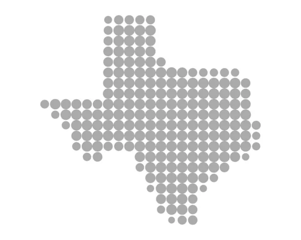 Peta Texas yang akurat - Stok Vektor
