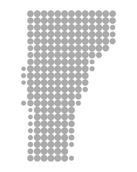 Mapa exato de Vermont —  Vetores de Stock