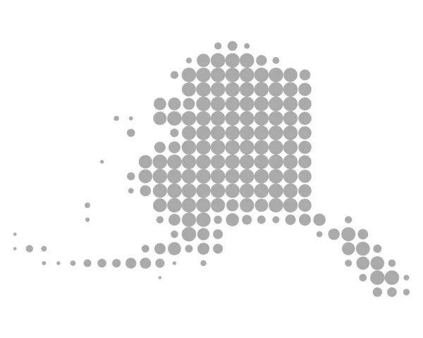 Mapa exacto de Alaska — Archivo Imágenes Vectoriales