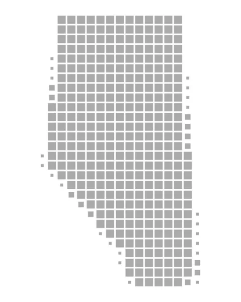 Mapa exato de Alberta — Vetor de Stock