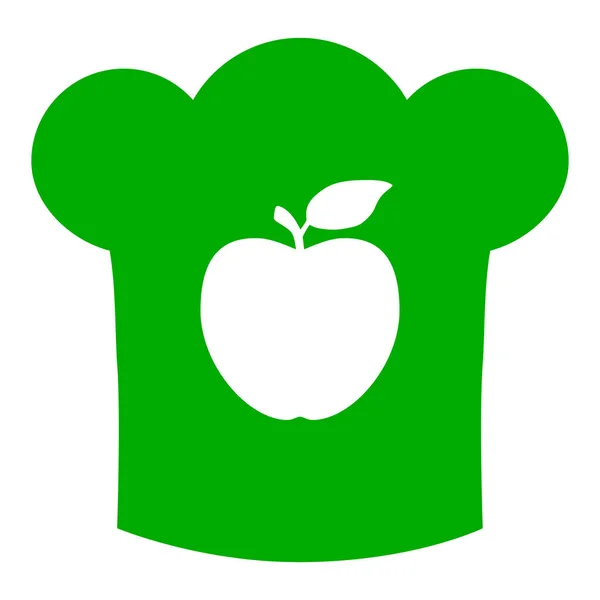Apfel und Kochmütze — Stockvektor