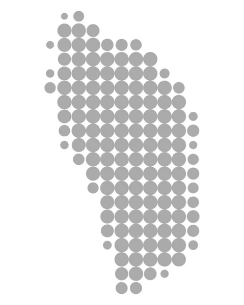 Carte précise de La Dominique — Image vectorielle
