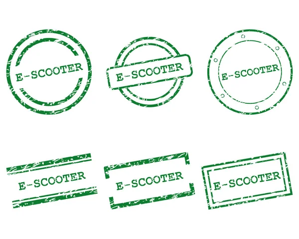 E-scooter sellos — Archivo Imágenes Vectoriales