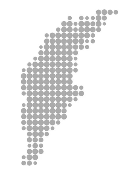 Carte précise de Gotland — Image vectorielle