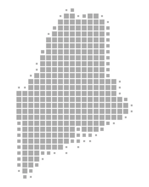 缅因州准确的地图 — 图库矢量图片