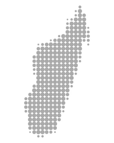 Carte précise de Madagascar — Image vectorielle