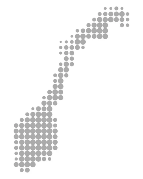 挪威准确的地图 — 图库矢量图片