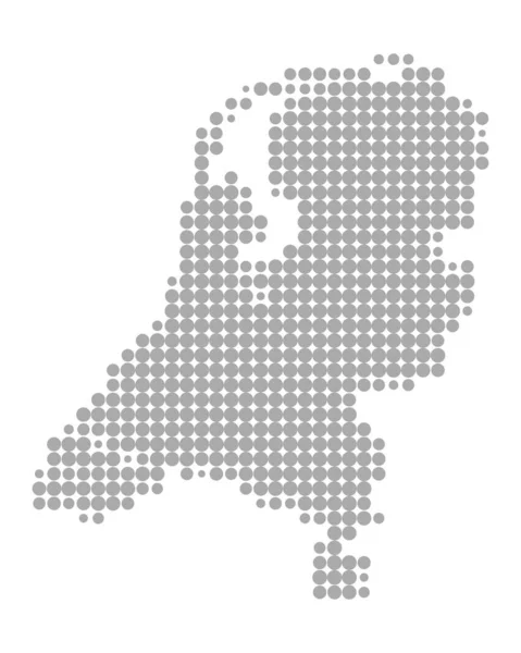 Doğru Hollanda Haritası — Stok Vektör