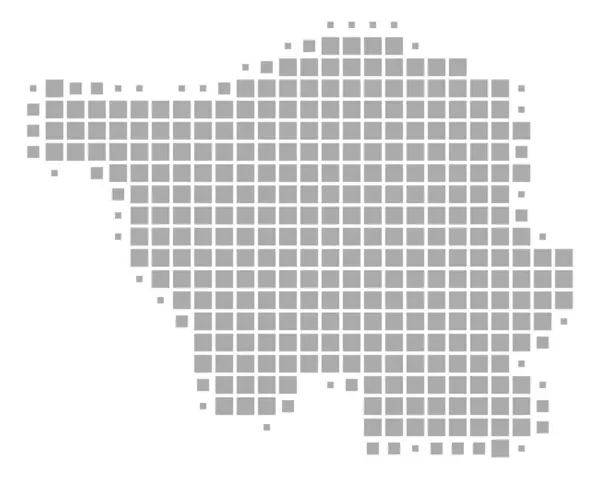 Dokładna mapa Saarland — Wektor stockowy