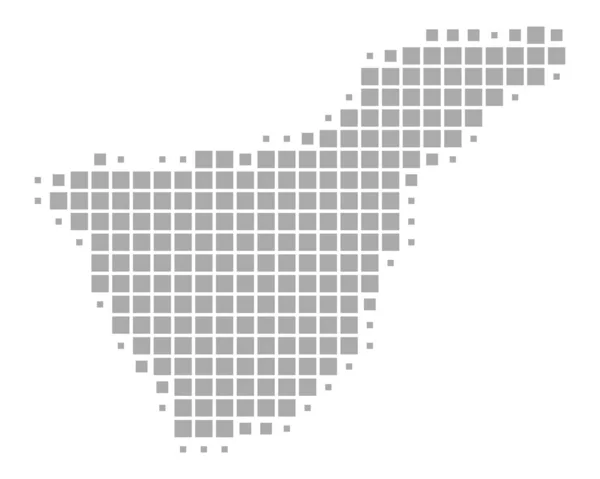 Genaue Karte von Teneriffa — Stockvektor
