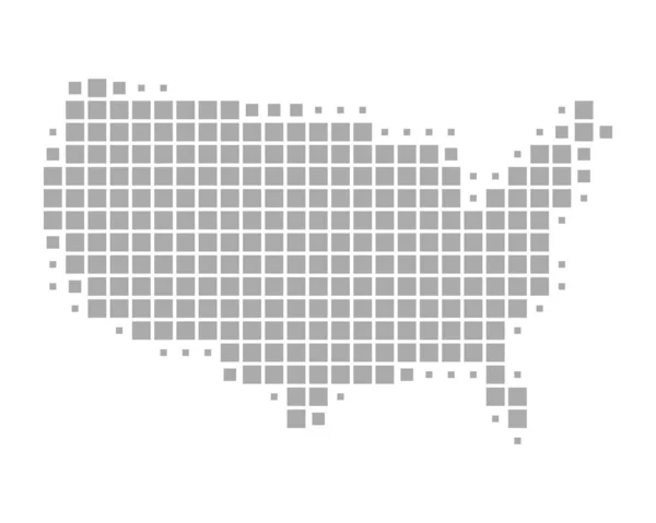 Carte précise des États-Unis — Image vectorielle