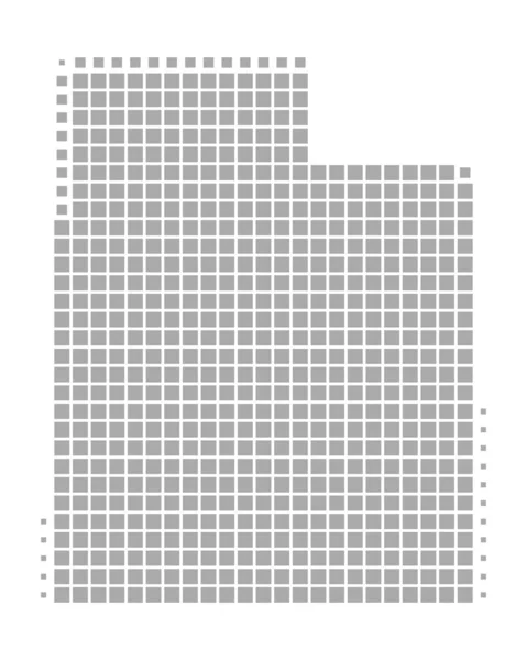 ユタ州の正確なマップ — ストックベクタ