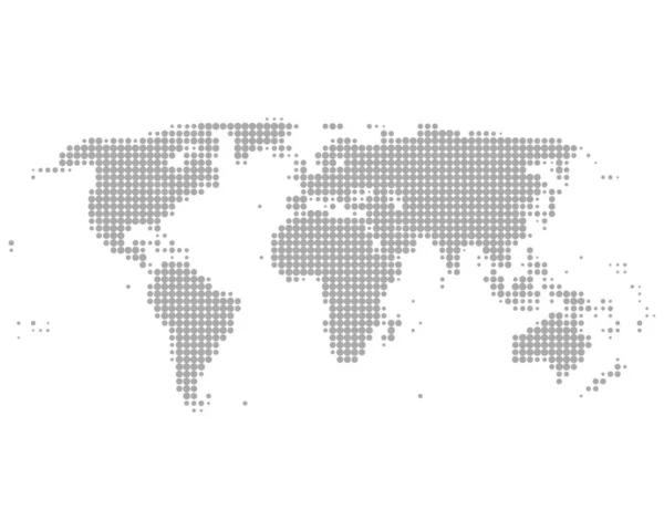 Nauwkeurige wereldkaart — Stockvector