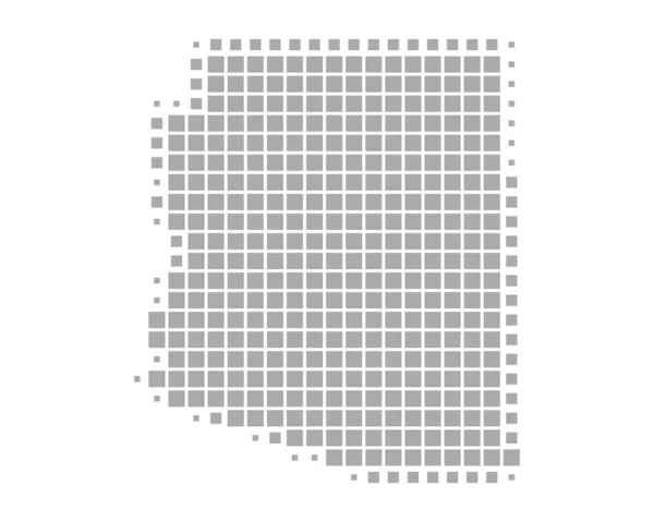 Mapa exacto de Arizona — Archivo Imágenes Vectoriales