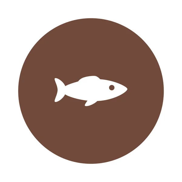 Fish and circle — Stock Vector