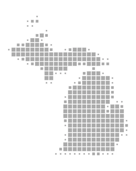 Přesná mapa státu Michigan — Stockový vektor