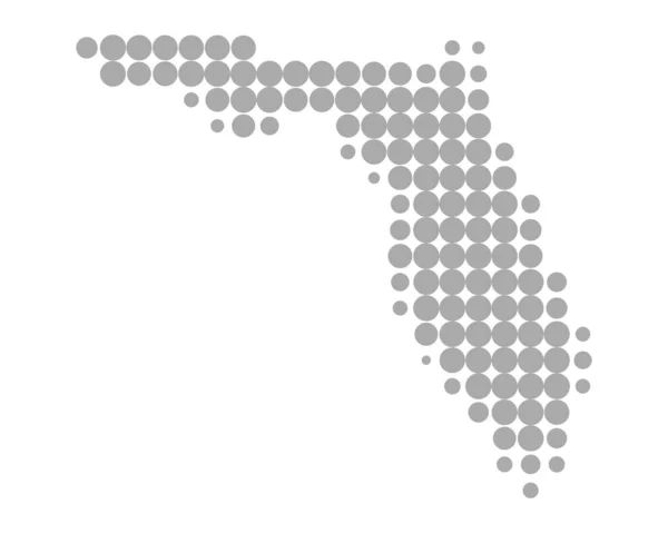 Mappa esatta di Florida — Vettoriale Stock