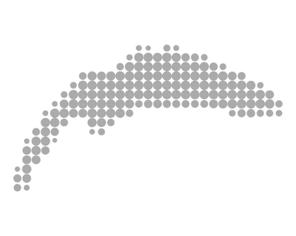 La carte du lac Léman — Image vectorielle