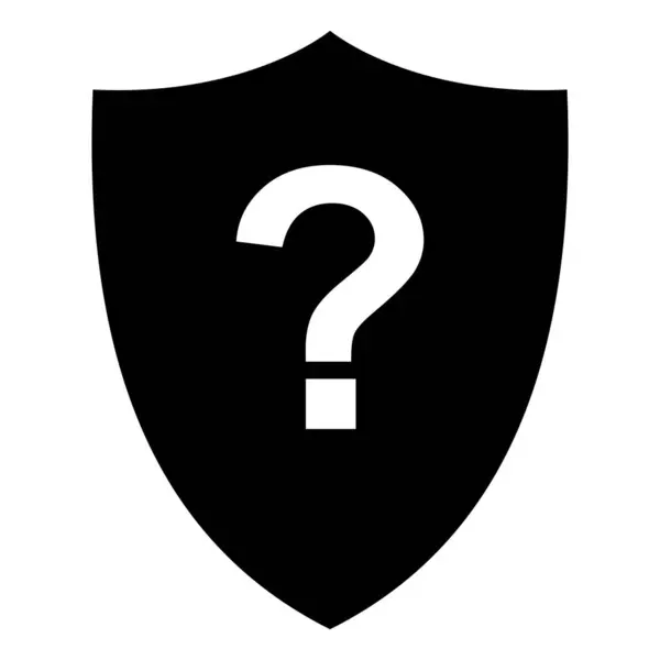 Signo de interrogación y escudo — Vector de stock