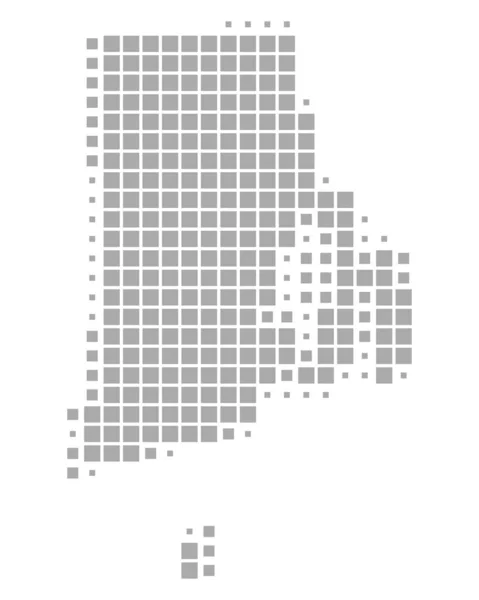 Mapa online de Rhode Island — Vector de stock