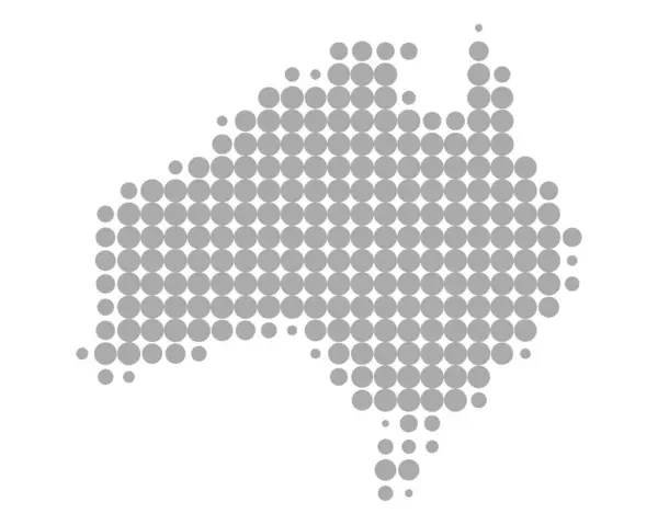 澳大利亚准确的地图 — 图库矢量图片