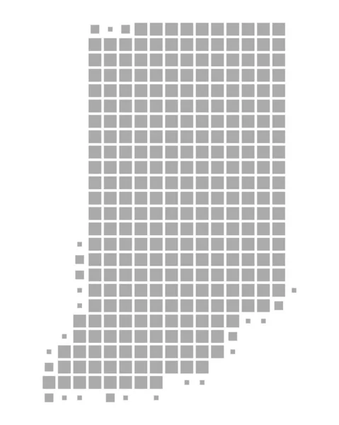 Dokładna mapa Indiana — Wektor stockowy