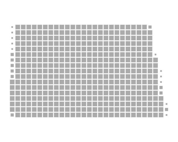 Mapa Północnej Dakoty — Wektor stockowy