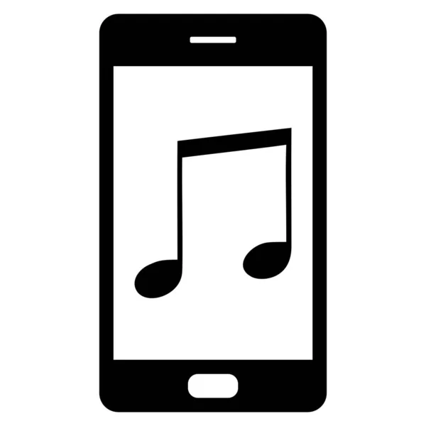 Note de musique et smartphone — Image vectorielle