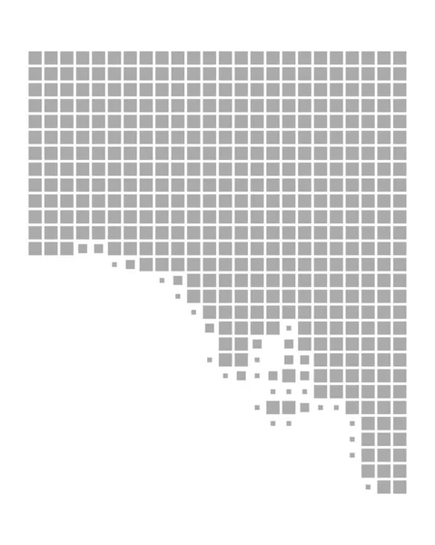 Kaart van Zuid-Australië — Stockvector