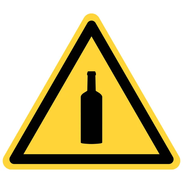 Bottiglia e pericolo segno — Vettoriale Stock