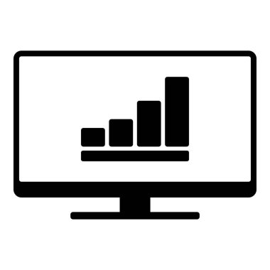 Çizelge ve ekran vektör illüstrasyonu