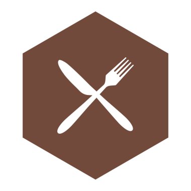 Vektör illüstrasyon olarak çatal bıçak ve tarak