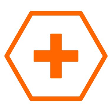 Artı ve altıgen vektör illüstrasyonu